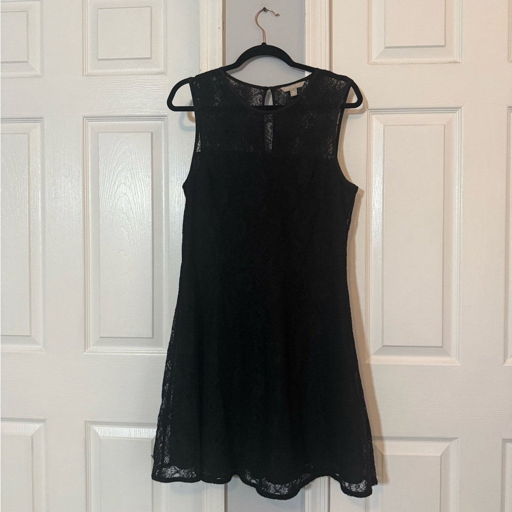 Banana Republic Black Lace Mini Dress